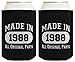 30th Birthday Gifts For Women Made In 1995 Original Parts 2-Pack Can Drink Thermocoolers Black
