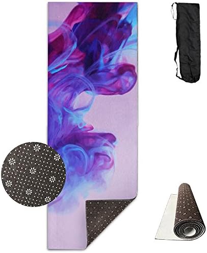 Purple Ink Premium Design Yoga Mat, Extra Long (24"x71"), Non-slip, Eco-friendly, Ideal For Bikram, Hot Yoga, Ashtanga, Pilates, Or Sweaty Practice. Includes Carrying Strap!