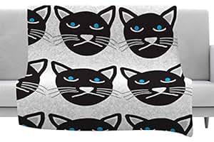 Amazon.com: Kess InHouse Vasare NAR Grumpy Cat Black ...