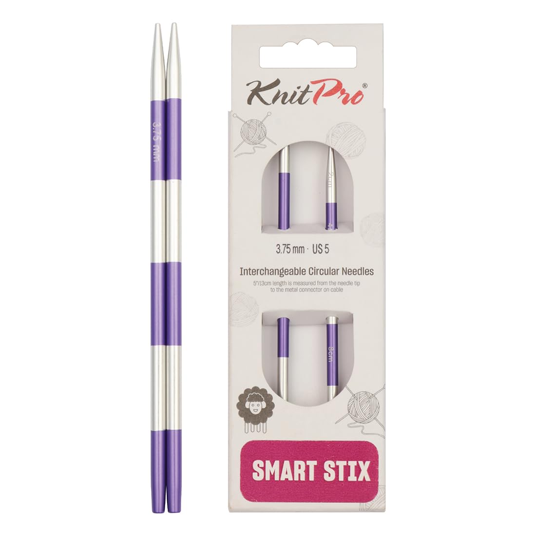 KnitPro Smartstix Interchangeable Circular Needles 4" (10cm) | 3.75mm — image 1