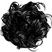 CAISHA Hairpiece Hair Wrap Heat-resistant Synthetic Fibres Curly Messy Updo Black HW6