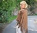 Persun Coffee Suedette Laser Cut Fringed Cape Shawl Wrap Scarf Coffee, Coffee, One Size