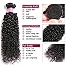 QinMei 10A Brazilian Virgin Curly Hair 3 Bundles With Closure (10 12 14+10) Free Part 100% Unprocessed Brazilian Kinky Jerry Curly 4x4 Lace Closure With Human Hair Bundles