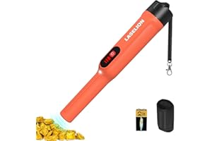 LASELION Metal Detector Pinpointer for Adults & Kids - Waterproof Handheld Pin Pointer Wand - 9v Battery -360 ° Detection with Led Light - Treasure Pinpointing Finder Probe - Orange