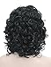 Kalyss 3/4 Half Wig Women's Short Full Curly Premium Synthetic Hair Wig with Black Headband (Black 1B)