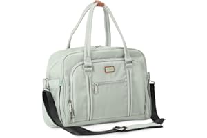 WV WELAVILA WelaVila Diaper Bag Messenger, Stylish Baby Bags with Changing Pad & Insulated Pockets for Mom & Dad, Unisex Multifunction Travel Diaper Tote – Sage Green