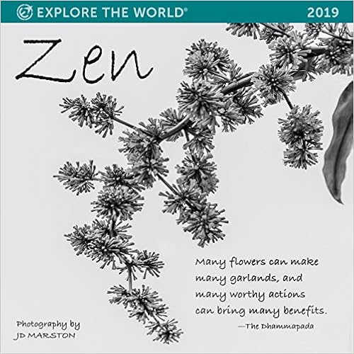 Zen Wall Calendar 2019 Monthly January-December 12