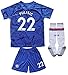 LES TRICOT 2019/2020 Chelsea Home #22 Christian PULISIC Soccer Kids Jersey Shorts Socks Set Youth Sizes (New Chelsea Home, 6-7 Years Old)