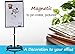 DexBoard 40 X 28 Inch Mobile Magnetic Whiteboard, Height Adjustable Dry Erase Easel on Rolling Stand with Flipchart Easel Pad, Magnets & Eraser, Black