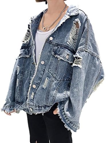 Amazon Blue Castle ブルーカステルー デニム ライダース ブルゾン ジャケット ジージャン 長袖 前開き 大きいサイズ カジュアル セレブ シンプル ジーンズ レディース コート ジャケット 通販