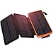 Portable Solar Charger, Hiluckey 10000mAh Solar Power Bank with 3 Solar Panels Battery Charger for iPhone, Smartphones, Tablets and Outdoor Camping Travelling