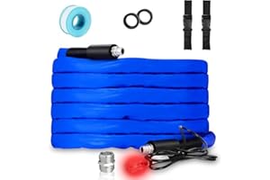 HAKUWI 100FT Heated Water Hose for RV, Heated Drinking Water Hose with 5/8" Inner Diameter, Antifreeze 4.0 Upgraded Function RV Water Hose, Lead & BPA Free SGS & CA65 Certified