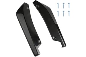 DUSCOKE 2PCS Rear Bumper Lip Splitter Canard Diffuser Spoilers, Car Side Fenders Skirt Spoiler Splitter Front Bumper Lip Protector Body Kit, Universal Anti-Crash Car Exterior Decorations (Black)