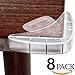 Mekudos Corner Guards - 8 Pack - Baby Proofing - Clear - Ultimate Safety - Large and Soft Bumpers for Furniture - Edge Table Protector Fit for Glass | Wood | Metal - Child Proof Caring Cushion Covers
