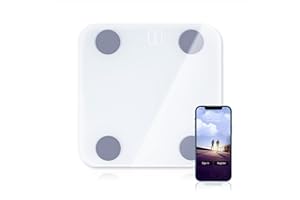 WUCOHATI Intelligent Weight Scale, Body Fat Scale, Precise BMI Weight Scale, Body Fat Analyzer, Body Composition Monitoring, Health and Smartphone app, Wireless Digital Bathroom Scale