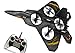 F22 Remote Control Fighter Jet Plane, 4 Channel Quad Copter with 3-Axis Gyro Technology, Black