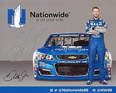 AUTOGRAPHED 2016 Dale Earnhardt Jr. #88 Nationwide Insurance Racing (Hendrick) Rare Promo Signed Picture NASCAR 8X10 inch Hero Card Photo with COA