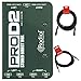 Radial ProD2 Passive 2 Channel Instrument Direct Box Passive Stereo DI with Isolation Transformer, 15dB Pad and Lift Switch with Senor Microphone Cable and Instrument Cable