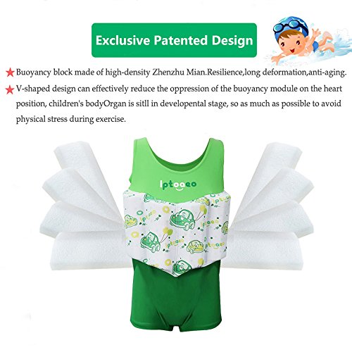 Kingswell Float Suit Toddler Swimsuit Kids Swim Training Aid Bathing Vest Suit with Removable Buoyancy Float for Toddler Boys