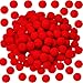 Sumind 100 Pieces Pom Poms Christmas Fluffy Pom Poms Balls for Decorations Arts Crafts DIY, Red (2 cm)