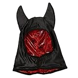 Kids Black & Red Bat & Spider Reversible Hood