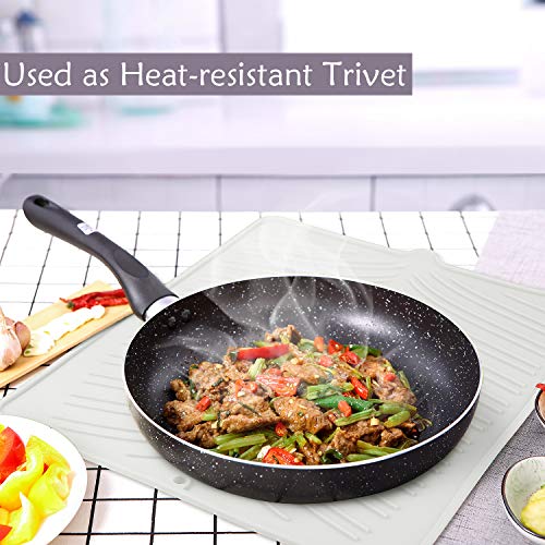 image for Silicone Dish Drying Mat, Malsipree Large 16