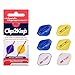 Clip2Keep Plastic Aerosol Straw Holder with Self-Adhesive Pad – Spray Can Nozzle Straw Clip for Corrosion Inhibitor, Gun Cleaner, Bike Chain Lubricant – 3 Blue & 3 Yellow Clips Included