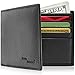 Slim Leather Bifold Wallets For Men - Minimalist Mens Wallet Card ID Window With Gift Box For Him RFID Blocking