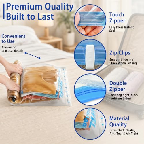 Compression Bags for Travel Essentials, Roll Up Bags No Vacuum Needed photo 8