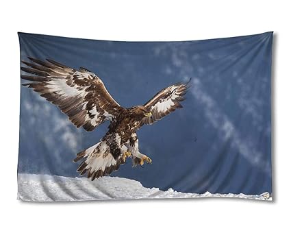 Amazoncom Egotou Golden Eagle Wall Tapestry Home Decor Art