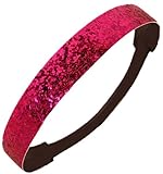 Red Glitter Headband by Kenz Laurenz  Elastic Stretch Sparkly Headbands for Teens Girls Women Softball Volleyb