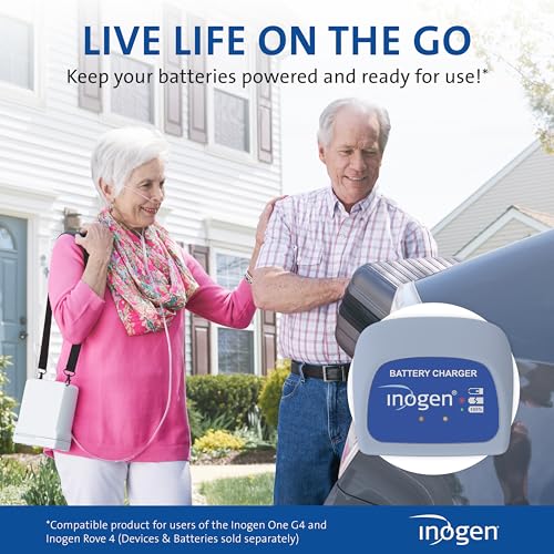 Inogen External Battery Charger - for Rove 4 and Inogen One G4 - Portable Oxygen Device Battery Charger - 0.12 lbs. and 3.13 in. W x 2.75 in. L x 1 in. H