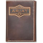 ARIAT Men's Crazy Horse Patch Leather Trifold Wallet