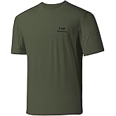BASSDASH Men’s UPF 50+ Sun Protection Fishing Shirt Short Sleeve UV T-Shirt