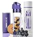 MAMI WATA Fruit Infuser Water Bottle - Beautiful Gift Box - Unique Stylish Design - Free Fruit Infused Water Recipes eBook and Insulating Sleeve - 24oz (Ultra Violet)