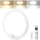 OSIDEN Rechargeable Motion Sensor Ceiling Light with Remote | Wireless Magnetic Stick on Closet Light Battery Operated Ceiling Lights for Shed Hallway Porch Stairs Garage Pantry
