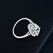 UMODE Teardrop Halo Pear Cut 4 Carat Cubic Zirconia CZ Engagement Wedding Ring for Women