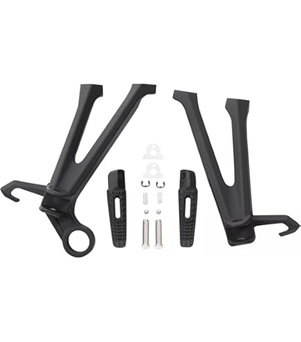 Amazon.com: HTTMT MT390-001-BK Black Rear Passenger Foot Pegs