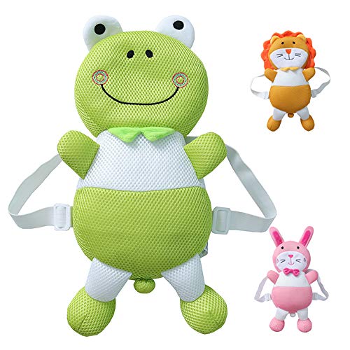Feidoog Toddler Baby Head Protective Safety Pads Cushion Backpack Wear Adjustable Infant Age 4-24 Months(Frog, 4-24M)