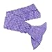 Crochet Mermaid Tail Blanket, Knitted Sleeping Bag Sofa Bedding Cozy for Girls Adults Kids All Season
