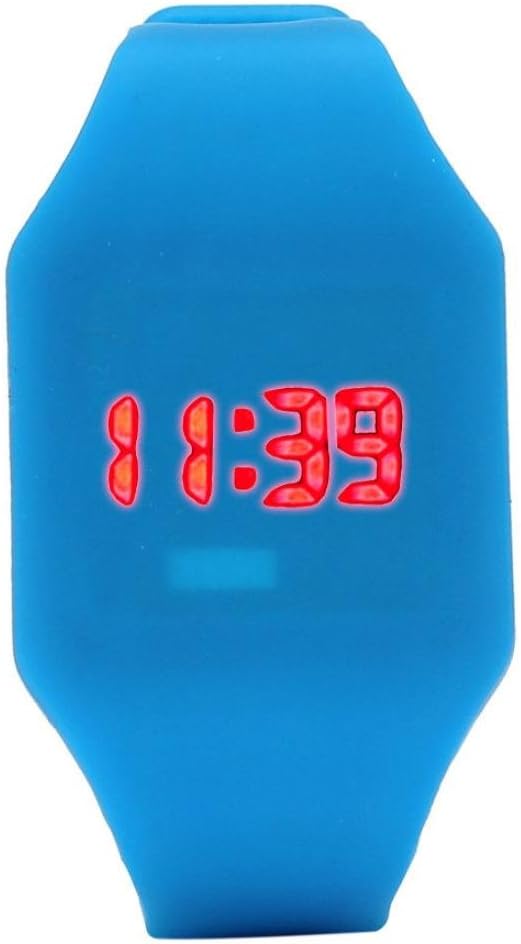 Siviki Boys Girls Rubber Silicone Sport LED Digital Watches Ultra Thin Bracelet Wrist Watch