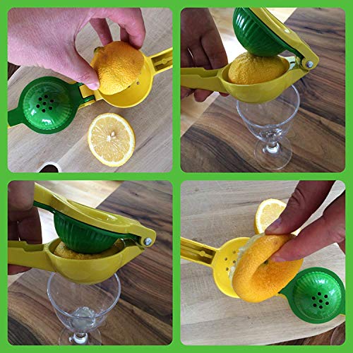 FUKTSYSM Zitronenpresse - Top Metall Neu Farbkastenverpackung Zitronenpresse Besten 2-in-1 Manuelle Zitruspresse… – Bild 5