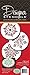 Designer Stencils C748 Small Crystal Snowflakes 3 Cookie Stencils, Beige/semi-transparent