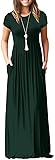 DEARCASE Maxi Dress for Women Dark Green X-Large