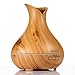 EASEHOLD Aroma Essential Oil Diffuser Humidifier 400ml Cool Mist with Colorful Lights 4 Timer Wood Grain Finish
