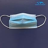 Disposable Face Masks with Surgical Earloops - High Quality 3-Layer Protection, Hypoallergenic, 50 Count Mouth Mask for Indoor/Outdoor Use That Filters Out Dust, Pollen, and Bacteria