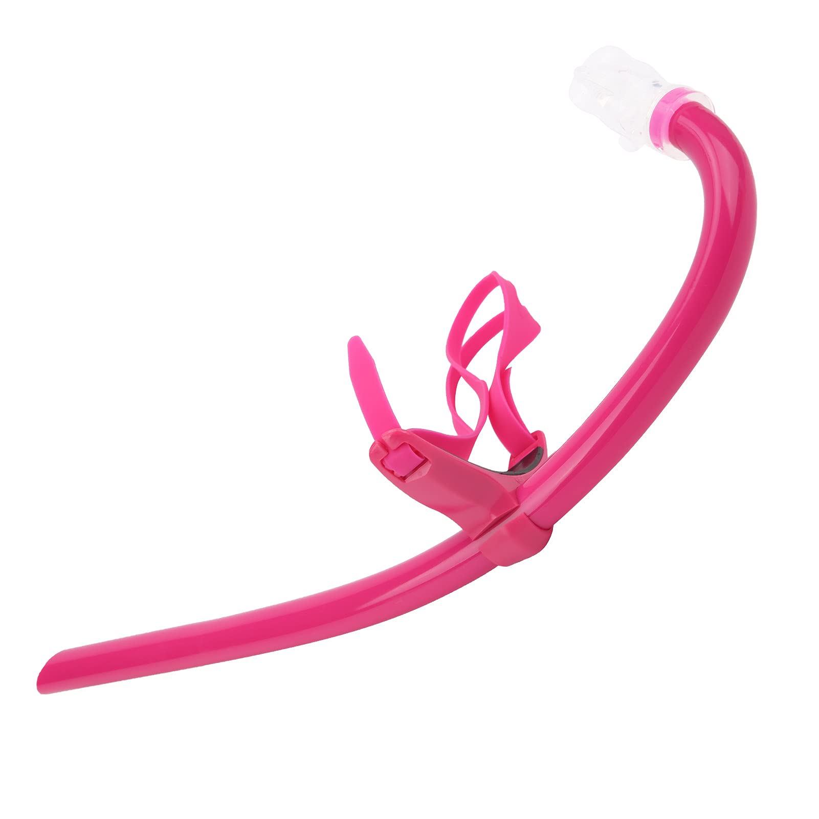 Dilwe Snorkel with Mouthpiece, Swimming Front Mounted Snorkel with Silicone Mouthpiece Swim Training Breath Gear(red) Diving