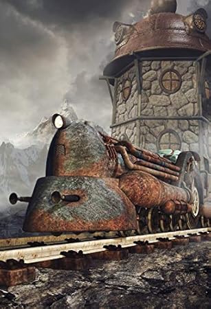 Amazon Com Baocicco 6x9ft Imaginary Rust Locomotive Backdrop Track Stone Observatory Vintage Machine Photography Background Wallpaper Boy S Birthday Party Young Boy Portrait Studio Video Prop Camera Photo