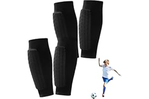 2 Pairs Shin Guards Soccer Kids,Soccer Shin Guards Socks Sleeves with Honeycomb Pads,Ski Shin Guards Anti-Collision Breathabl