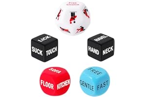 Romantic Naughty Dice Set for Adults Games, Date Night Dice Couples Gift, Fun Night Dating Games for Adult, Love Dice, Valent